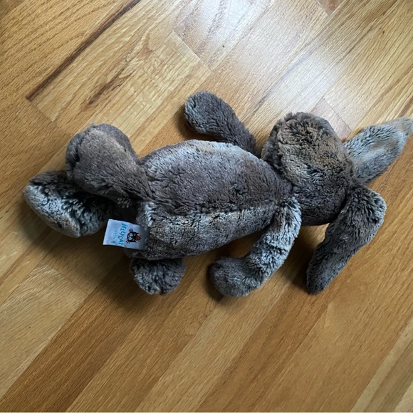 Jellycat Woodland  Bashful Bunny Furry Brown Plush Toy Brown - Picture 6 of 8